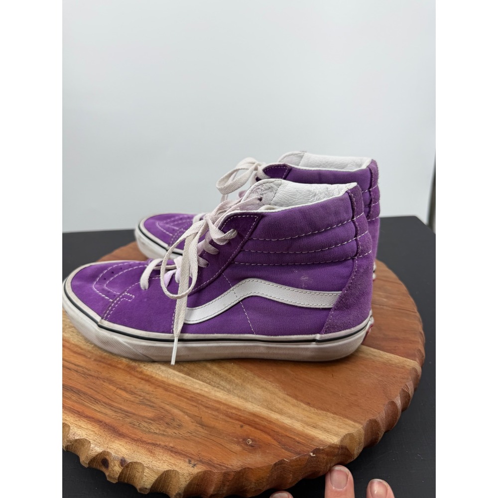 Vans Sk8-Hi Sneakers Womens 8.5 Purple Suede Canvas High Top Skate Shoes - Picture 6 of 9